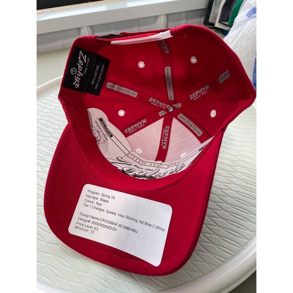 Zephyr Nebraska Huskers Baseball Cap One Size Snapback Red University Active NEW - Picture 6 of 6